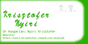 krisztofer nyiri business card